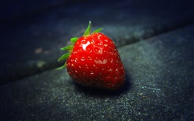 Un rouge fraîche fraises macro HD Fonds d'écran