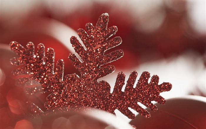 Flocon de neige décoration rouge de Noël Fonds d'écran, image