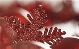 Flocon de neige décoration rouge de Noël HD Fonds d'écran