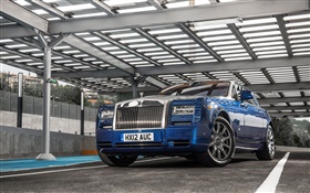 Rolls-Royce Motor Cars, bleu arrêt de voiture HD Fonds d'écran