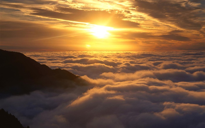 Ciel, nuages, coucher de soleil Fonds d'écran, image