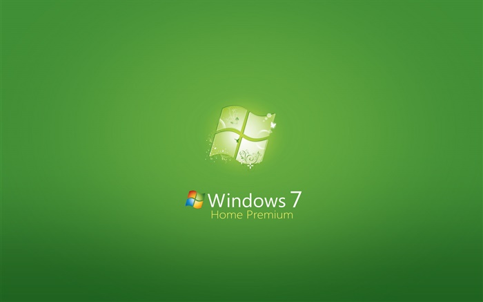 Windows 7 Home Premium, fond vert Fonds d'écran, image