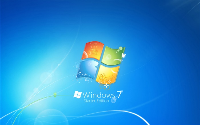Windows 7 Starter Edition, fond bleu Fonds d'écran, image