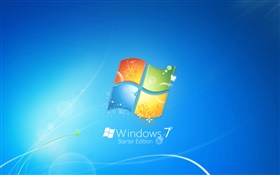 Windows 7 Starter Edition, fond bleu
