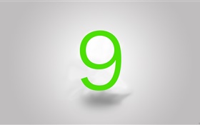 De Windows 9 logo, fond gris HD Fonds d'écran
