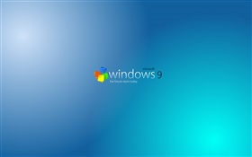 9 de Windows système, fond bleu