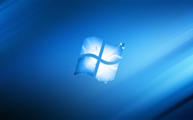 Le logo Windows, fond de style bleu