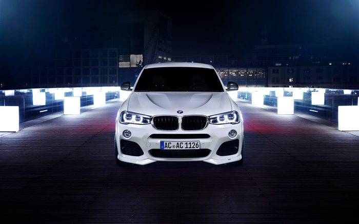 BMW X4 ACS voiture blanche vue de face Fonds d'écran, image