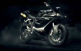 Ducati 848 Evo moto noire