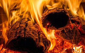 Flamme, le feu, le bois, la chaleur HD Fonds d'écran