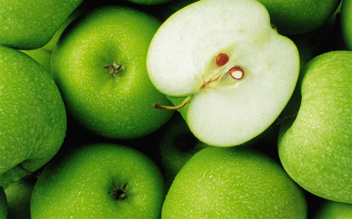 Les pommes vertes, des fruits close-up Fonds d'écran, image