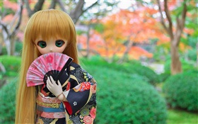Fille japonaise du jouet, poupée, cheveux longs HD Fonds d'écran