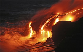 Kilauea coulée de lave, Hawaii
