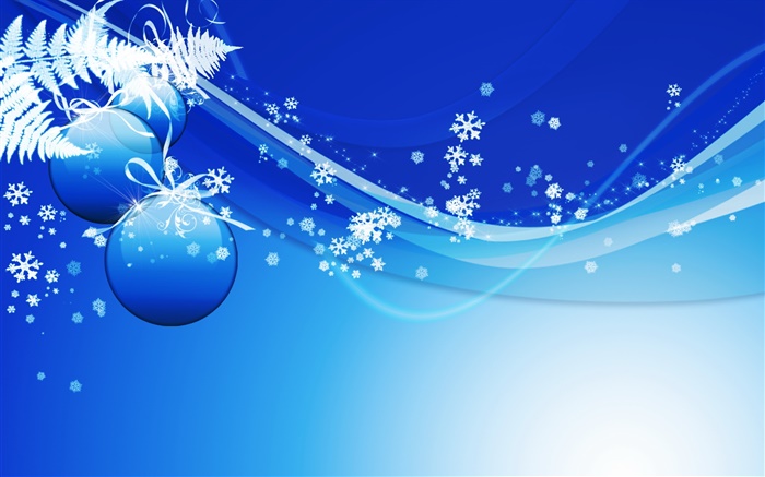 Noël photos, balles, bleu de style sur le thème Fonds d'écran, image
