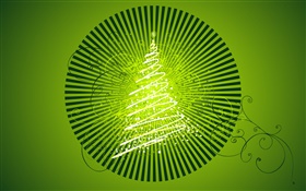Arbre de Noël, la conception créatrice lumière, fond vert