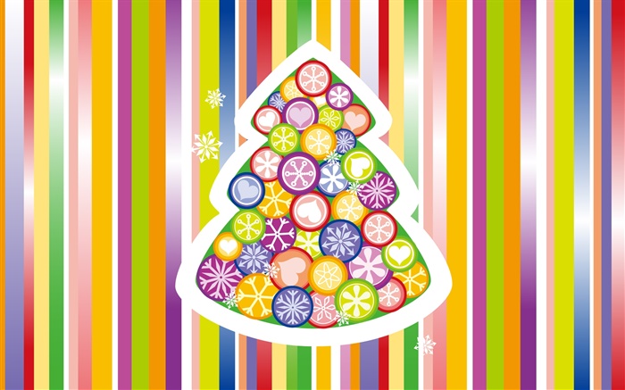 Arbres de Noël, fond coloré, le design créatif Fonds d'écran, image