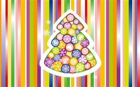 Arbres de Noël, fond coloré, le design créatif