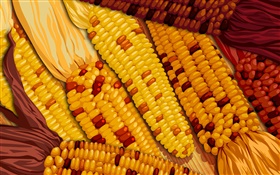 Vecteur d'image, le maïs close-up