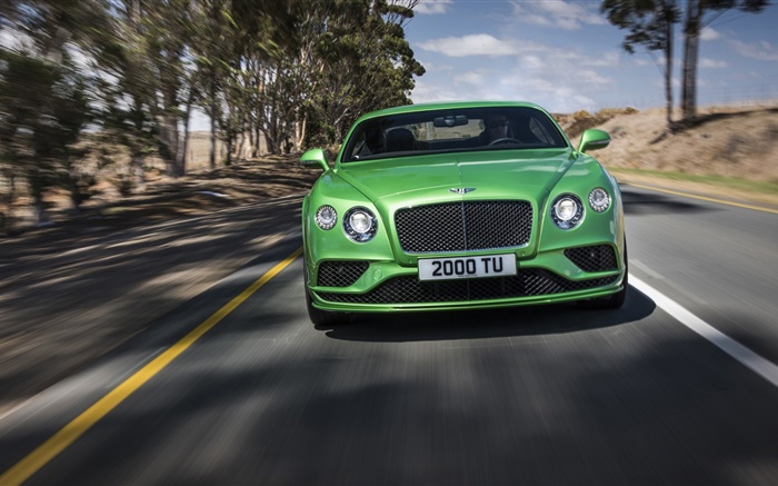 2,015 Bentley Continental GT Speed de supercar, vert Fonds d'écran, image