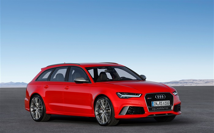 Audi RS 6 voiture de couleur rouge Fonds d'écran, image