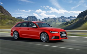 Audi RS 6 rouge vitesse de supercar HD Fonds d'écran