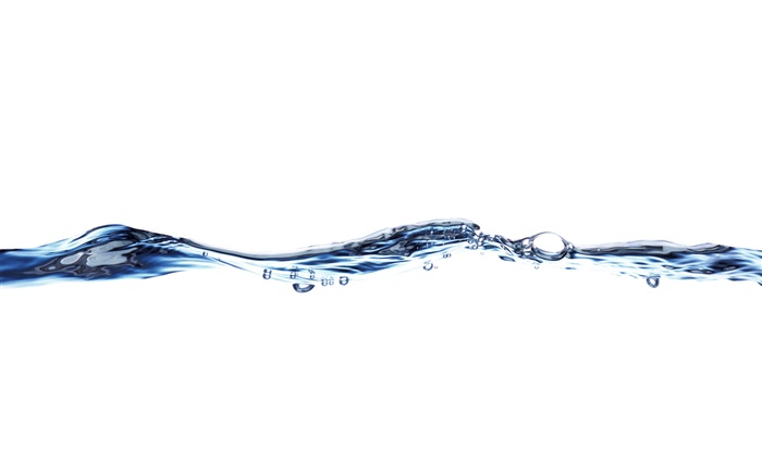 L'eau bleu, bulle, fond blanc Fonds d'écran, image