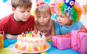 Enfants mignons, fête d'anniversaire HD Fonds d'écran