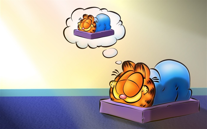 Garfield sommeil, anime Fonds d'écran, image