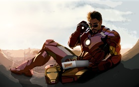 Iron Man, Tony Stark, Robert Downey Jr, le dessin d'art HD Fonds d'écran