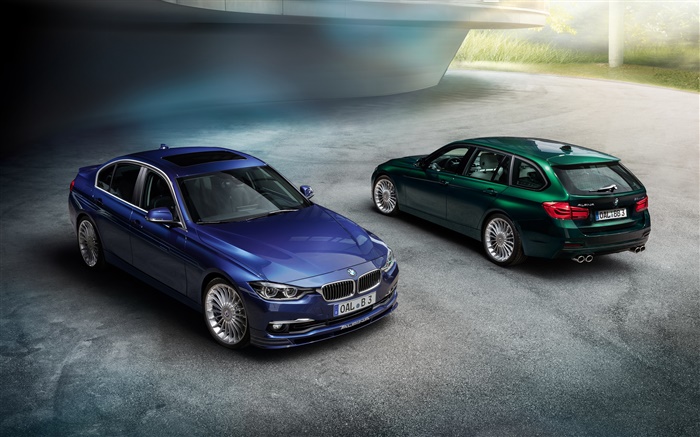 2013 Alpina BMW 3-Series voitures F30 F31, bleu et vert Fonds d'écran, image