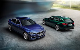 2013 Alpina BMW 3-Series voitures F30 F31, bleu et vert HD Fonds d'écran