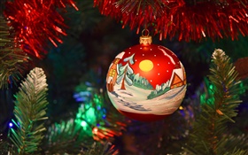 Joyeux Noël, Nouvel An, décoration, balle peint HD Fonds d'écran