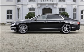 2015 Bentley Continental voiture noire vue de côté HD Fonds d'écran