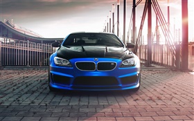 Hamann BMW F13 Coupé, voiture bleue vue de face