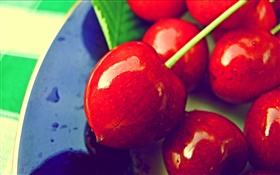 cerises rouges close-up, des fruits frais HD Fonds d'écran