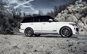 2015 Land Rover Range Rover voiture blanche vue de côté