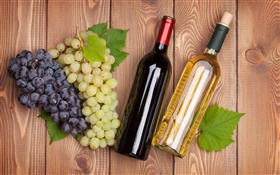 Les boissons, le vin, les raisins, les bouteilles HD Fonds d'écran