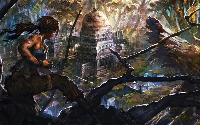 Jeu peinture d'art, Lara Croft, Tomb Raider Fonds d'écran, image