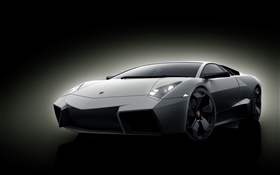 Lamborghini Reventon supercar, fond noir HD Fonds d'écran