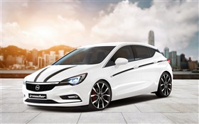 Opel Astra voiture blanche HD Fonds d'écran