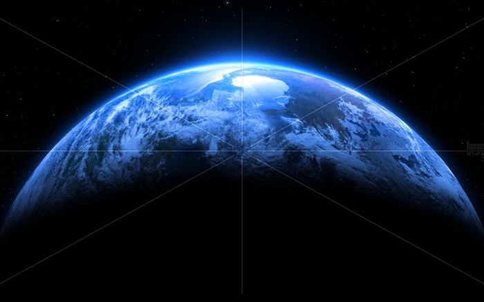Blue planet, des lignes blanches Fonds d'écran, image
