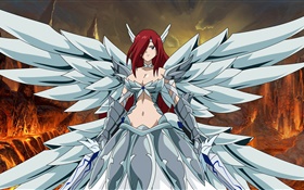 Erza Scarlet, ailes, anime girl
