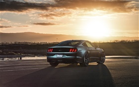 Ford Mustang 2015 GT supercar au coucher du soleil HD Fonds d'écran