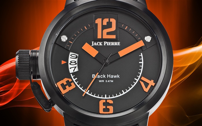 Jack Pierre, montre, orange et noir Fonds d'écran, image