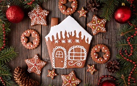 Joyeux Noël, biscuits, dessert, Nouvel An HD Fonds d'écran