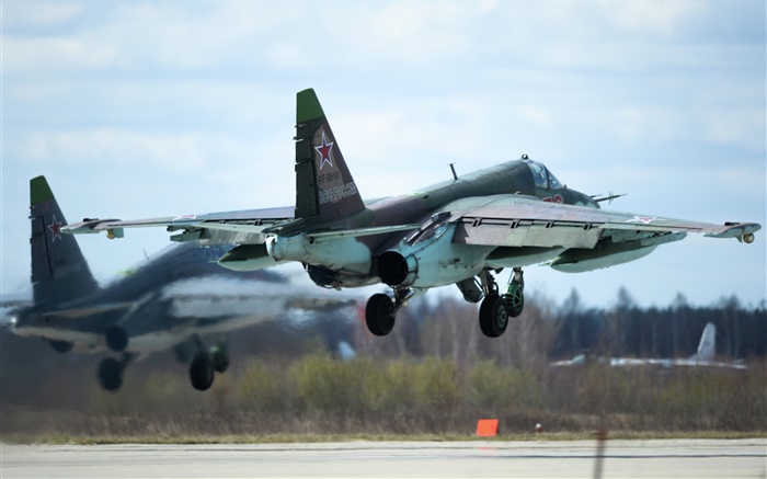 Su-25 fighter subsonique décollage Fonds d'écran, image