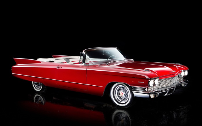 1960 Cadillac Sixty-Two Convertible, couleur rouge Fonds d'écran, image