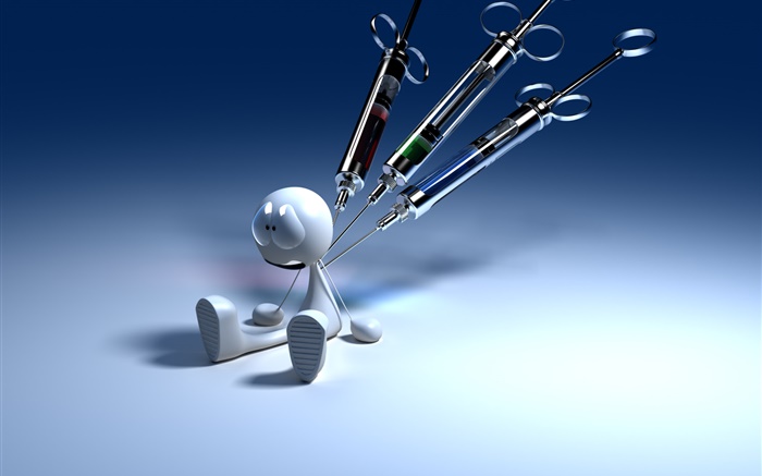 enfant injections 3D Fonds d'écran, image
