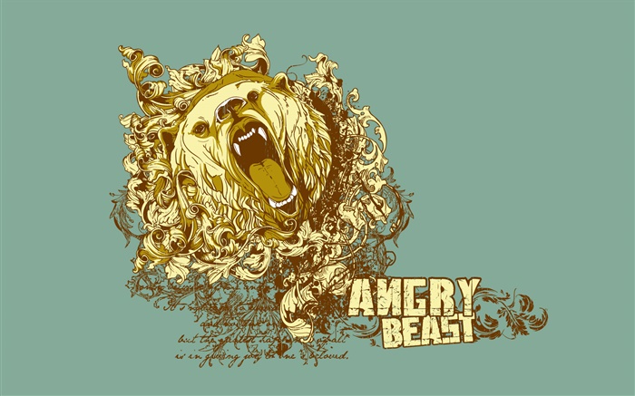 Angry Beast, conception de vecteur créatif Fonds d'écran, image