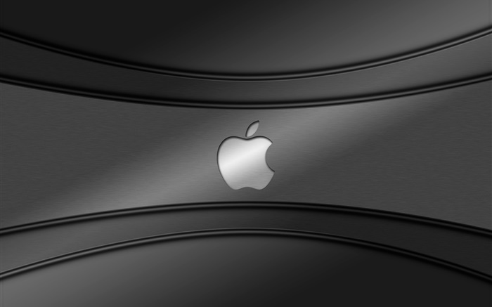 Logo Apple, fond gris Fonds d'écran, image